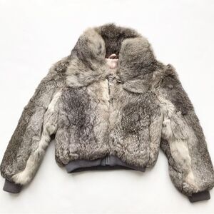 Richard Mann vintage fur bomber jacket VGUC Kids 6Y